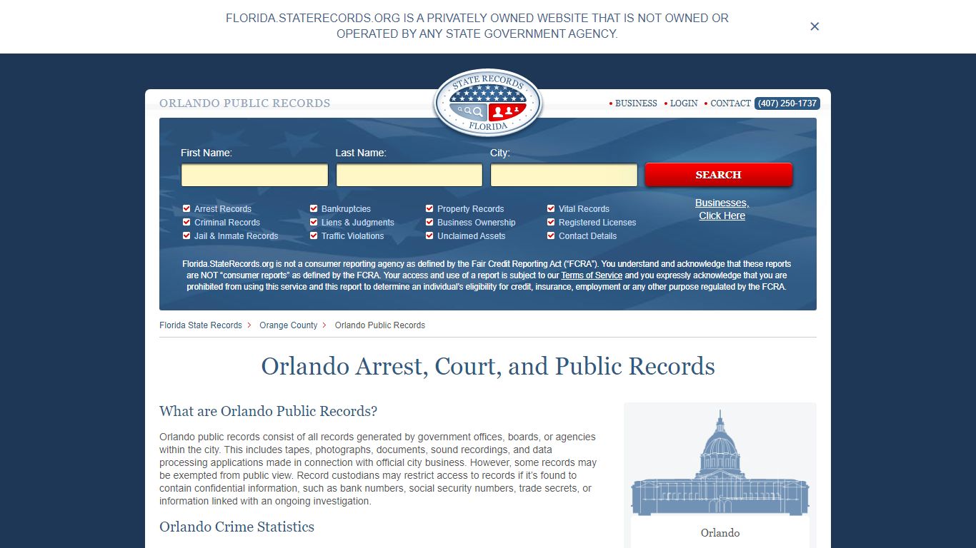 Orlando Arrest and Public Records | Florida.StateRecords.org